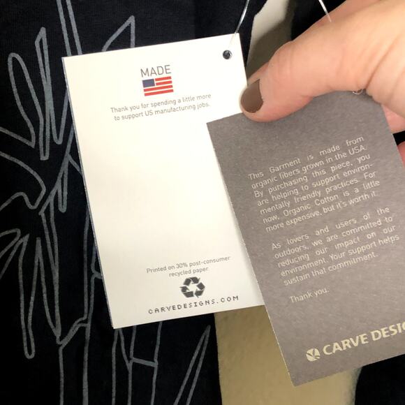 NWT Carve Designs Black Long Sleeve Bamboo XS Zip Up - Picture 5 of 9